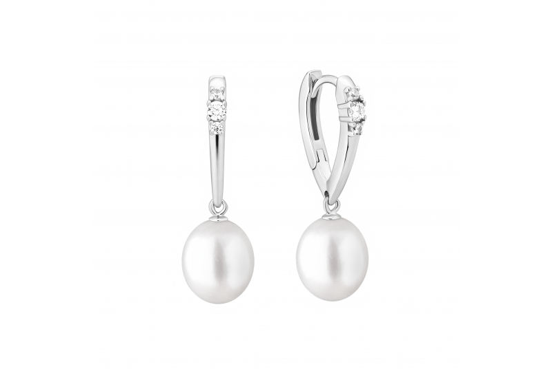 Серьги SK25484EL Белый жемчуг